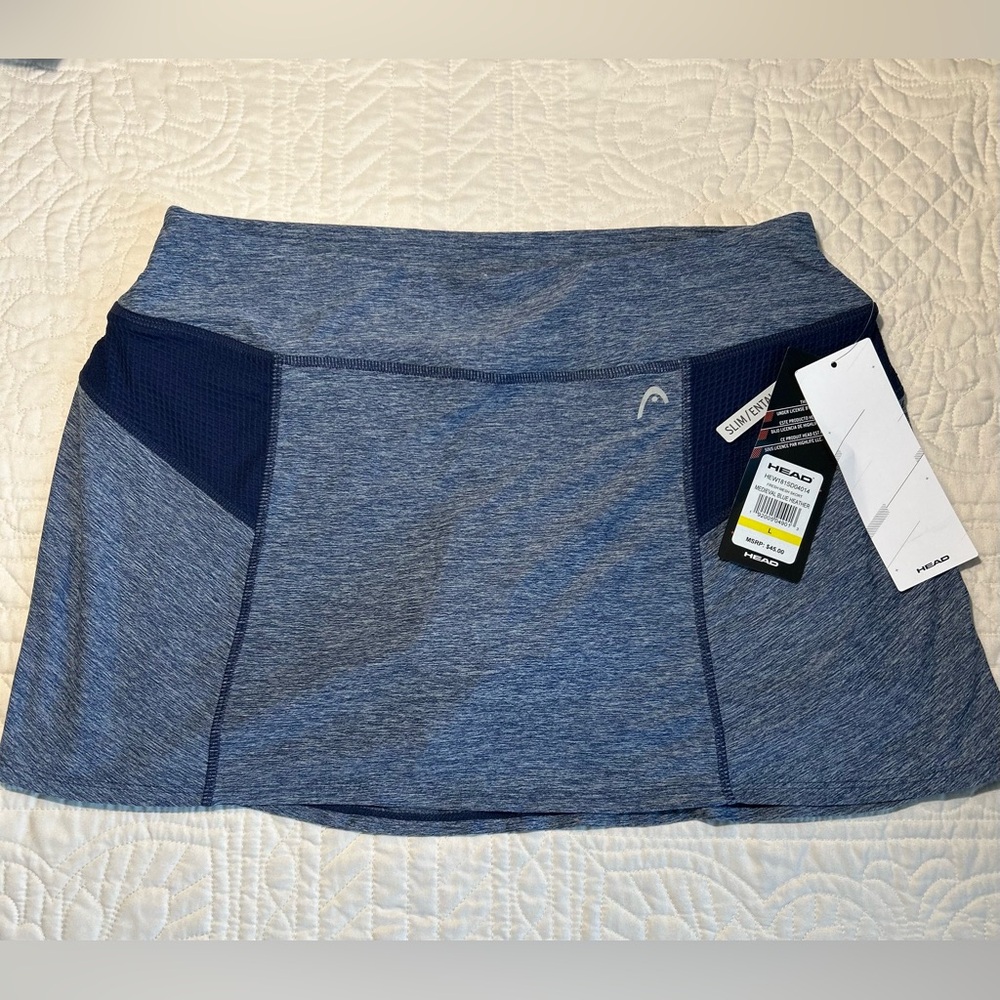 NWT Head Athletic Tennis Skort In Medieval Blue Heather Women’s Size Large